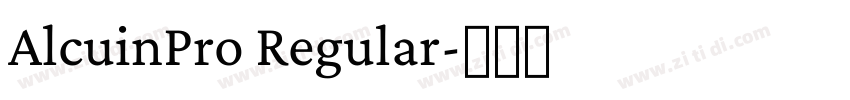 AlcuinPro Regular字体转换